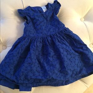 Royal blue dress with cap sleeves